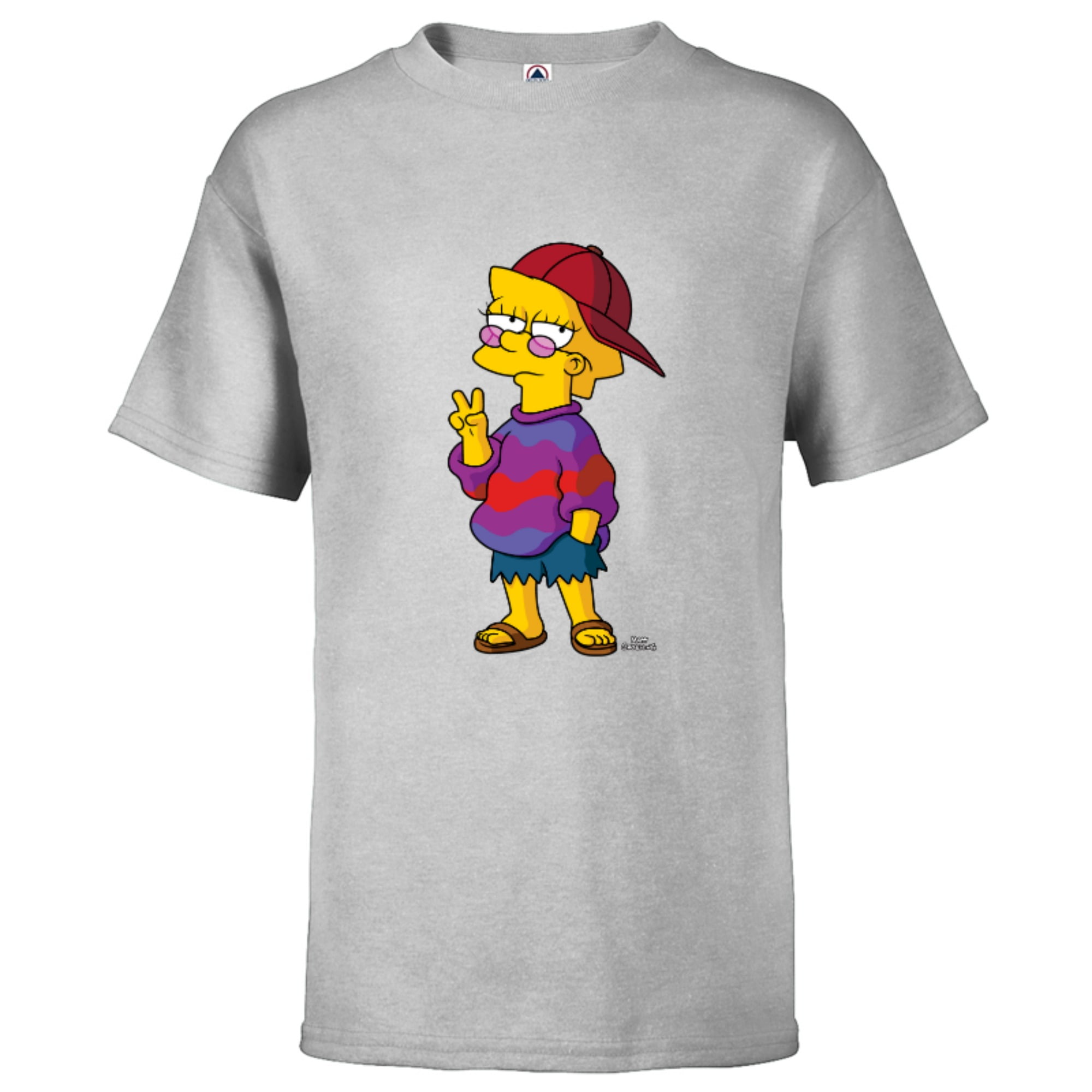 The Simpsons Cool Kid Lisa - Short Sleeve T-Shirt for Kids -  Customized-White