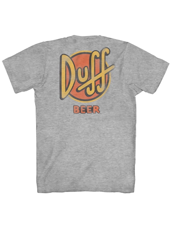 The Simpsons Duff Beer Logo Classic Cartoon Adult Mens Graphic T-Shirt (Large)