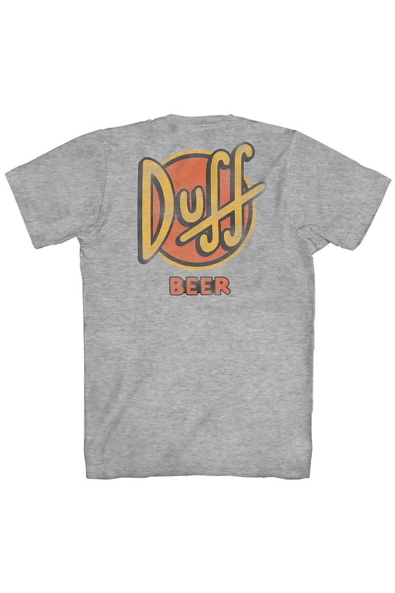 The Simpsons Duff Beer Logo Classic Cartoon Adult Mens Graphic T-Shirt (Small)