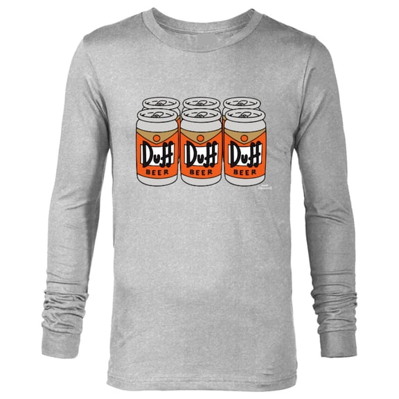 The Simpsons Duff Beer Six Pack - Long Sleeve T-Shirt for Men – Customized-Athletic Heather