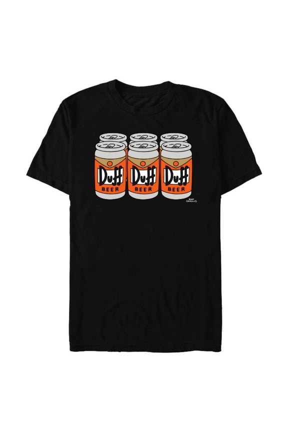 Duff Beer Six Pack - Short Sleeve Blended T-Shirt for Adults – Customized-Black