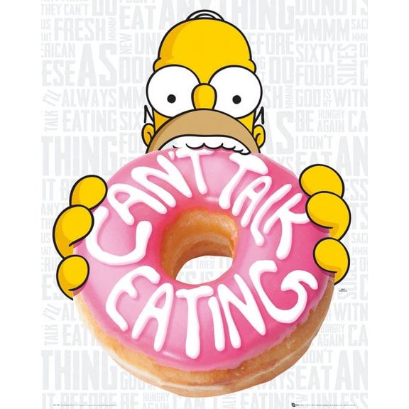The Simpsons Eating Laminated Poster (16 x 20)