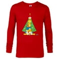 thumbnail image 1 of The Simpsons Family Christmas Tree Holiday - Long Sleeve T-Shirt for Men – Customized-New Red, 1 of 5