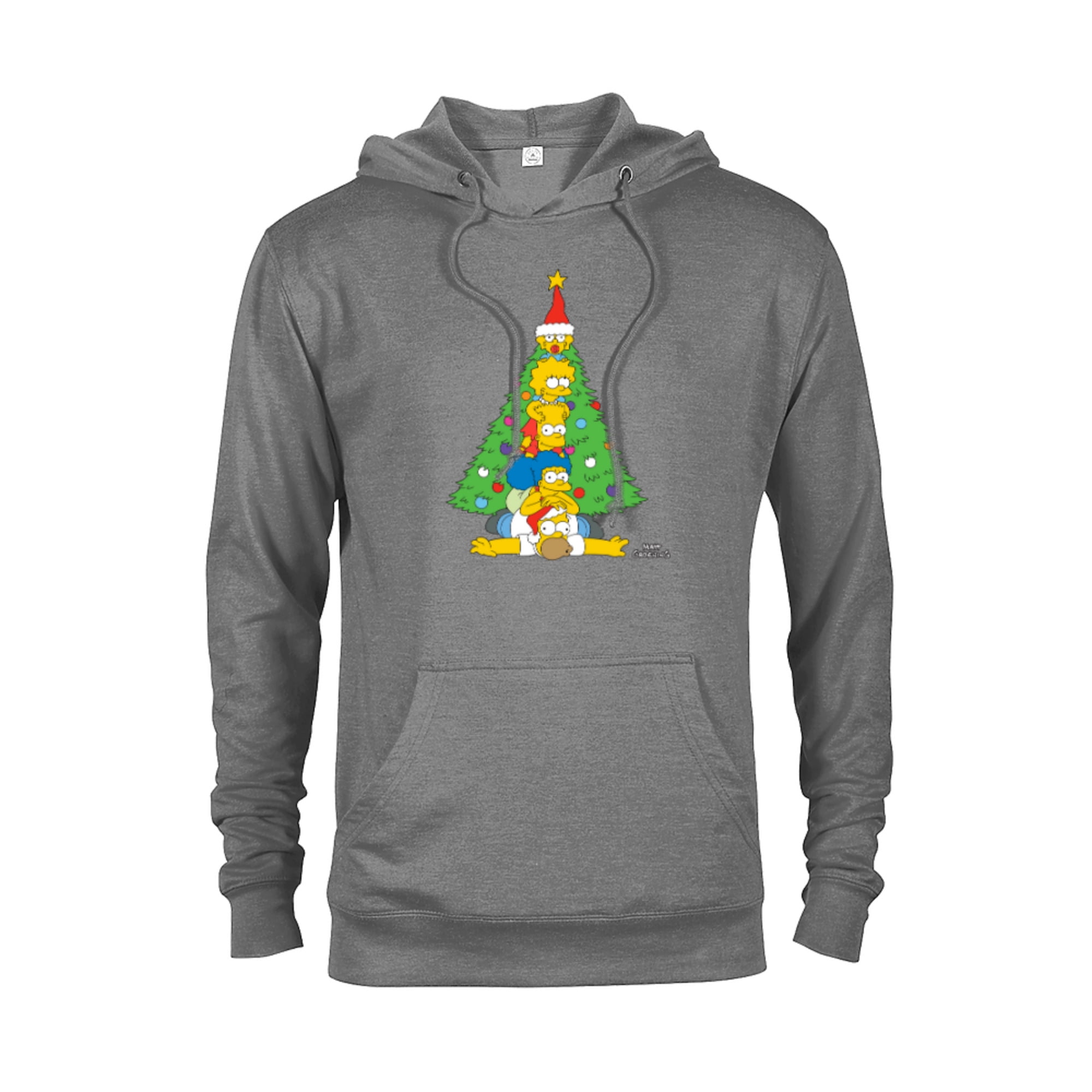 The Simpsons Family Christmas Tree Holiday - Pullover Hoodie for Adults –  Customized-Graphite Heather