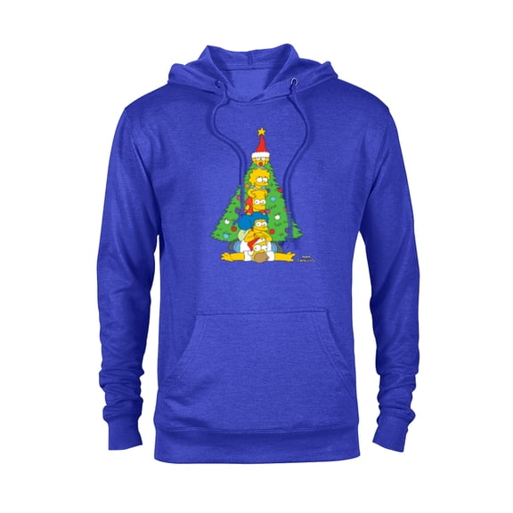 The Simpsons Family Christmas Tree Holiday - Pullover Hoodie for Adults – Customized-Royal Heather