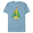 thumbnail image 1 of The Simpsons Family Christmas Tree Holiday - Short Sleeve Blended T-Shirt for Adults – Customized-Ocean Blue, 1 of 5