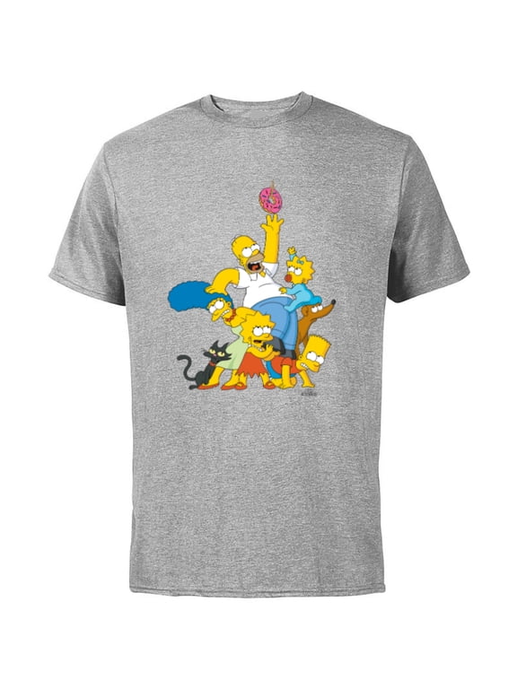 Family Donut Reach - Short Sleeve Cotton T-Shirt for Adults - Customized-Athletic Heather
