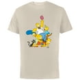 thumbnail image 1 of The Simpsons Family Donut Reach - Short Sleeve Cotton T-Shirt for Adults - Customized-Natural, 1 of 5