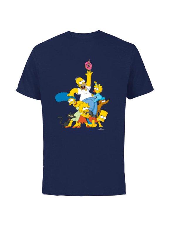 Family Donut Reach - Short Sleeve Cotton T-Shirt for Adults - Customized-Navy