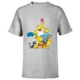 thumbnail image 1 of The Simpsons Family Donut Reach - Short Sleeve T-Shirt for Kids - Customized-Athletic Heather, 1 of 5