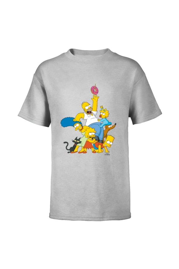 Family Donut Reach - Short Sleeve T-Shirt for Kids - Customized-Athletic Heather