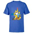 thumbnail image 1 of The Simpsons Family Donut Reach - Short Sleeve T-Shirt for Kids - Customized-Royal, 1 of 5