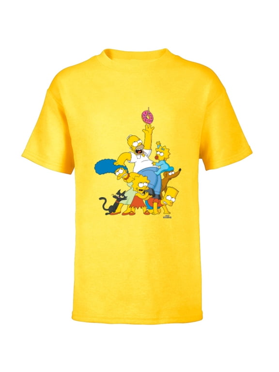 Family Donut Reach - Short Sleeve T-Shirt for Kids - Customized-Yellow