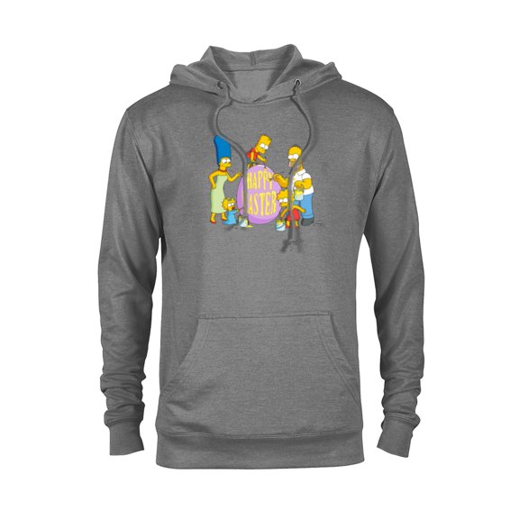 The Simpsons Family Happy Easter - Pullover Hoodie for Adults - Customized-Graphite Heather