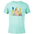 thumbnail image 1 of The Simpsons Family Happy Easter - Short Sleeve Blended T-Shirt for Adults - Customized-Ocean Blue, 1 of 5
