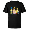 thumbnail image 1 of The Simpsons Family Happy Easter - Short Sleeve T-Shirt for Kids - Customized-Black, 1 of 5