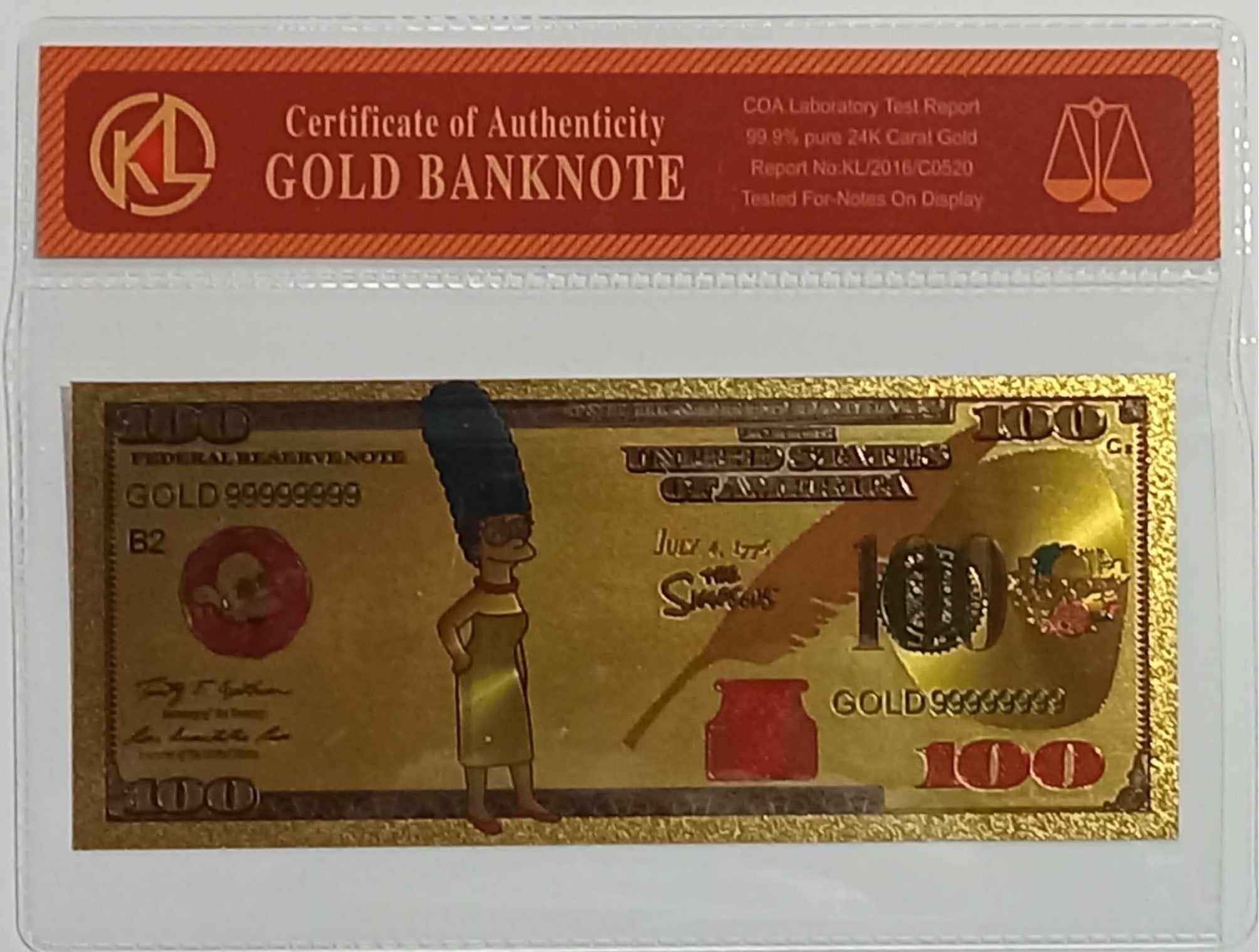 24karats - NOT The Simpsons Featuring Marge Simpson 24KT Gold Foil