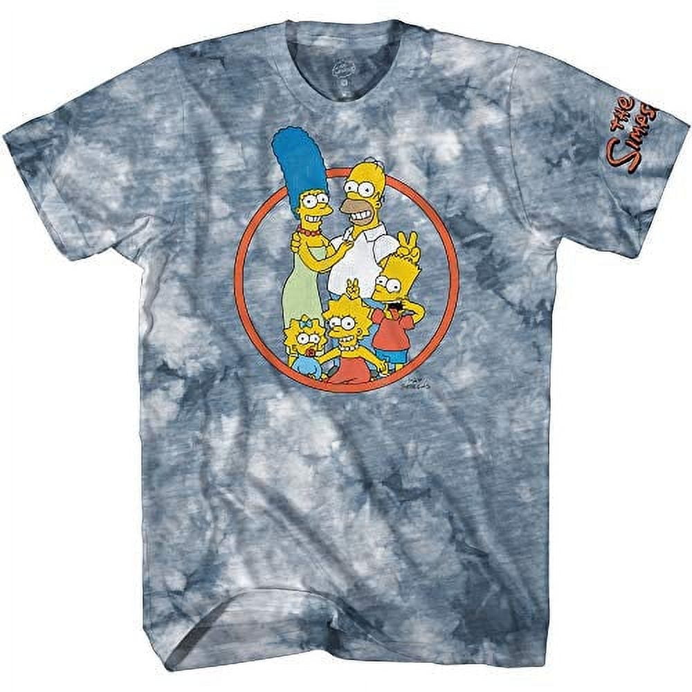 The Simpsons Group Comedy Classic Cartoon Adult Tee Graphic T-Shirt for Men Tshirt (Premium Cloud Wash Grey, Large)