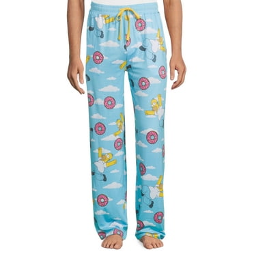 The Simpsons Homer Donut Clouds Mens and Big Mens Graphic Sleep Pants, Sizes S-2XL
