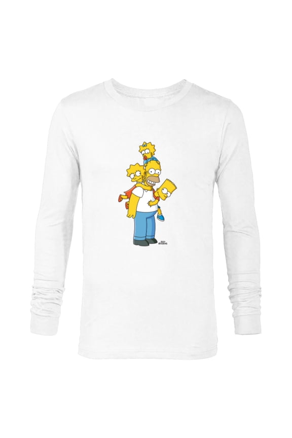 Homer Lisa Bart and Maggie Play - Long Sleeve T-Shirt for Men - Customized-White