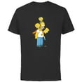 thumbnail image 1 of The Simpsons Homer Lisa Bart and Maggie Play - Short Sleeve Cotton T-Shirt for Adults - Customized-Black, 1 of 5