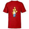 thumbnail image 1 of The Simpsons Homer Lisa Bart and Maggie Play - Short Sleeve T-Shirt for Kids - Customized-Red, 1 of 5
