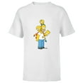 thumbnail image 1 of The Simpsons Homer Lisa Bart and Maggie Play - Short Sleeve T-Shirt for Kids - Customized-White, 1 of 5