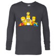 thumbnail image 1 of The Simpsons Homer Lisa Bart and Maggie Portrait - Long Sleeve T-Shirt for Men - Customized-Charcoal Heather, 1 of 5