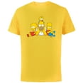 thumbnail image 1 of The Simpsons Homer Lisa Bart and Maggie Portrait - Short Sleeve Cotton T-Shirt for Adults - Customized-Yellow, 1 of 5