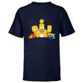 thumbnail image 1 of The Simpsons Homer Lisa Bart and Maggie Portrait - Short Sleeve T-Shirt for Kids - Customized-Navy, 1 of 5