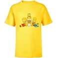 thumbnail image 1 of The Simpsons Homer Lisa Bart and Maggie Portrait - Short Sleeve T-Shirt for Kids - Customized-Yellow, 1 of 5