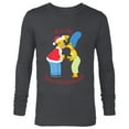 thumbnail image 1 of The Simpsons Homer Marge Christmas Meet Under the Mistletoe - Long Sleeve T-Shirt for Men - Customized-Charcoal Heather, 1 of 5