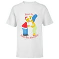 thumbnail image 1 of The Simpsons Homer Marge Christmas Meet Under the Mistletoe - Short Sleeve T-Shirt for Kids - Customized-White, 1 of 5