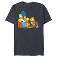 thumbnail image 1 of The Simpsons Homer Marge Maggie Bart Lisa Simpson Couch - Short Sleeve Blended T-Shirt for Adults- Customized-Navy Heather, 1 of 5