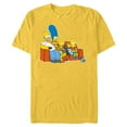 thumbnail image 1 of The Simpsons Homer Marge Maggie Bart Lisa Simpson Couch - Short Sleeve Blended T-Shirt for Adults- Customized-Yellow, 1 of 5