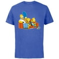 thumbnail image 1 of The Simpsons Homer Marge Maggie Bart Lisa Simpson Couch - Short Sleeve Cotton T-Shirt for Adults- Customized-Royal Heather, 1 of 5
