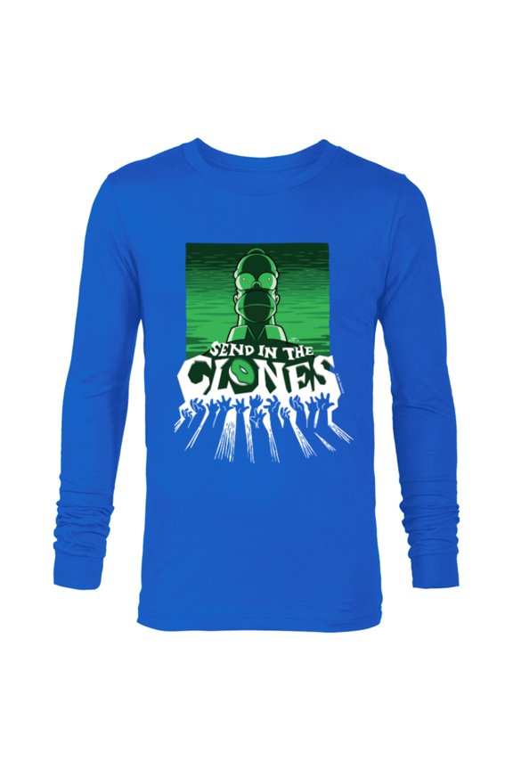 Homer Send in the Clones Halloween - Long Sleeve T-Shirt for Men - Customized-Navy