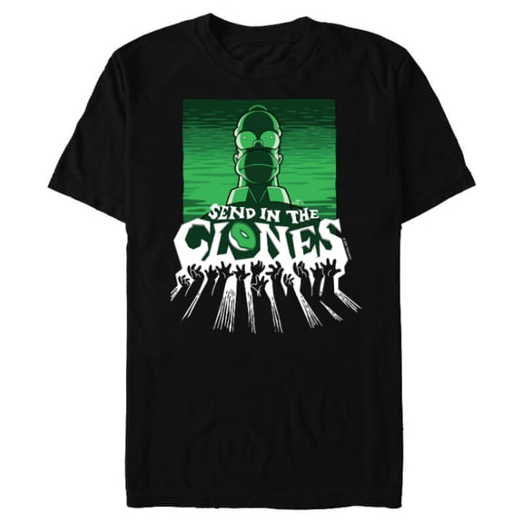 The Simpsons Homer Send in the Clones Halloween - Short Sleeve Blended T-Shirt for Adults - Customized-Black Snow Heather