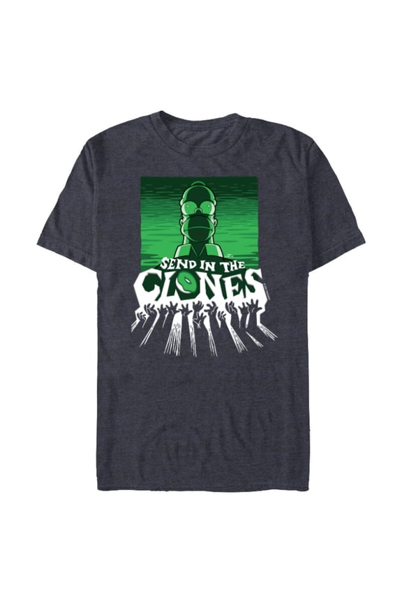 Homer Send in the Clones Halloween - Short Sleeve Blended T-Shirt for Adults - Customized-Denim Snow Heather