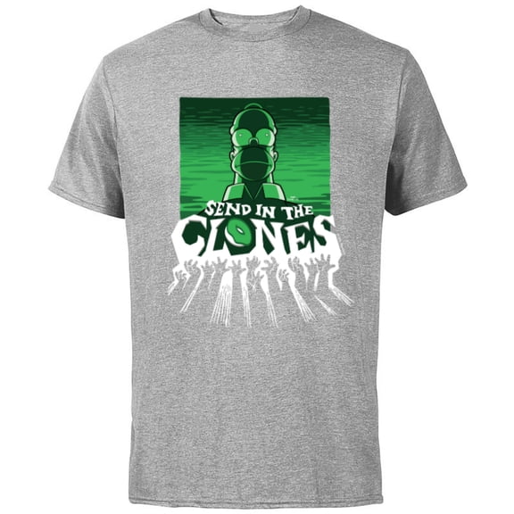 The Simpsons Homer Send in the Clones Halloween - Short Sleeve Cotton T-Shirt for Adults - Customized-Athletic Heather