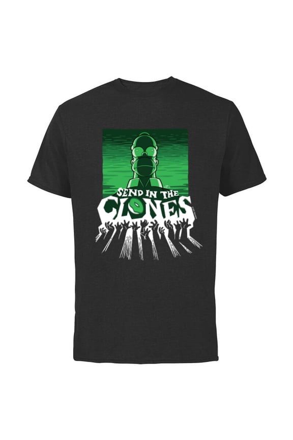 Homer Send in the Clones Halloween - Short Sleeve Cotton T-Shirt for Adults - Customized-Black