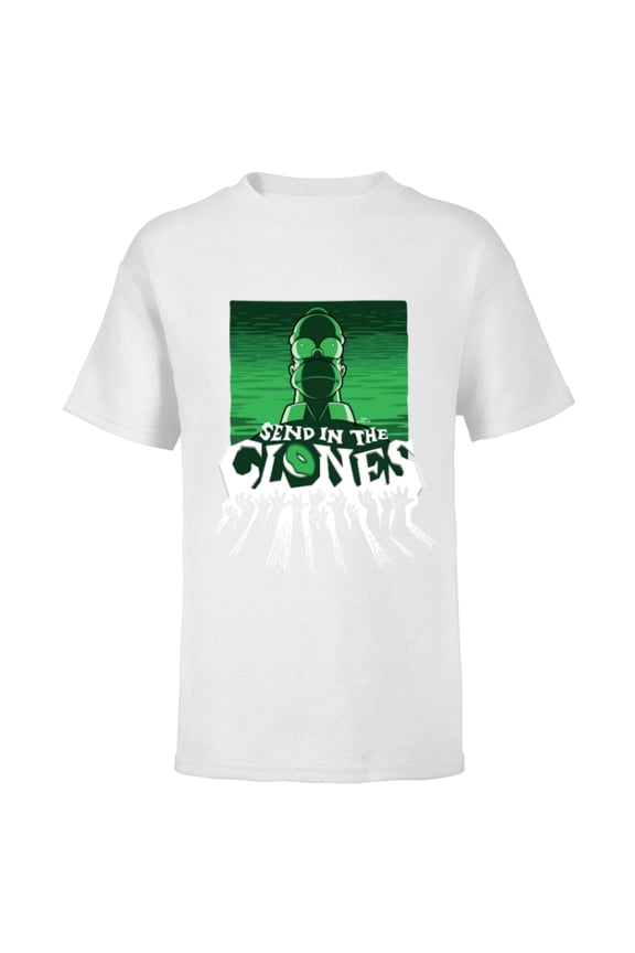 Homer Send in the Clones Halloween - Short Sleeve T-Shirt for Kids - Customized-White