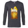 thumbnail image 1 of The Simpsons Homer Simpson Beer There’s a Temporary Solution - Long Sleeve T-Shirt for Men - Customized-Charcoal Heather, 1 of 5