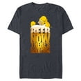 thumbnail image 1 of The Simpsons Homer Simpson Beer There’s a Temporary Solution - Short Sleeve Blended T-Shirt for Adults - Customized-Navy Heather, 1 of 5