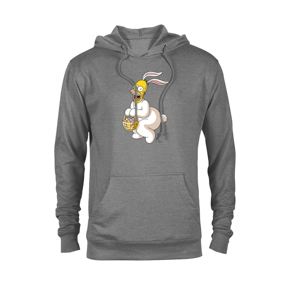 The Simpsons Homer Simpson Easter Bunny - Pullover Hoodie for Adults - Customized-Graphite Heather