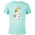thumbnail image 1 of The Simpsons Homer Simpson Easter Bunny - Short Sleeve Blended T-Shirt for Adults - Customized-Ocean Blue, 1 of 5