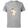 thumbnail image 1 of The Simpsons Homer Simpson Easter Bunny - Short Sleeve Cotton T-Shirt for Adults - Customized-Athletic Heather, 1 of 5