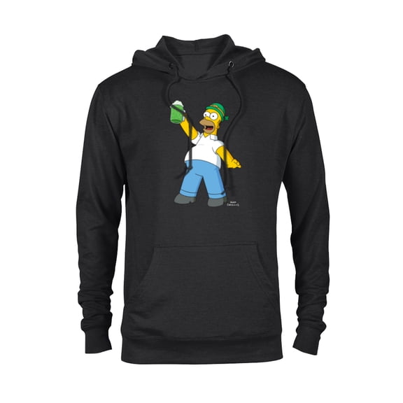 The Simpsons Homer Simpson Green Duff Beer St. Patrick's Day - Pullover Hoodie for Adults - Customized-Black