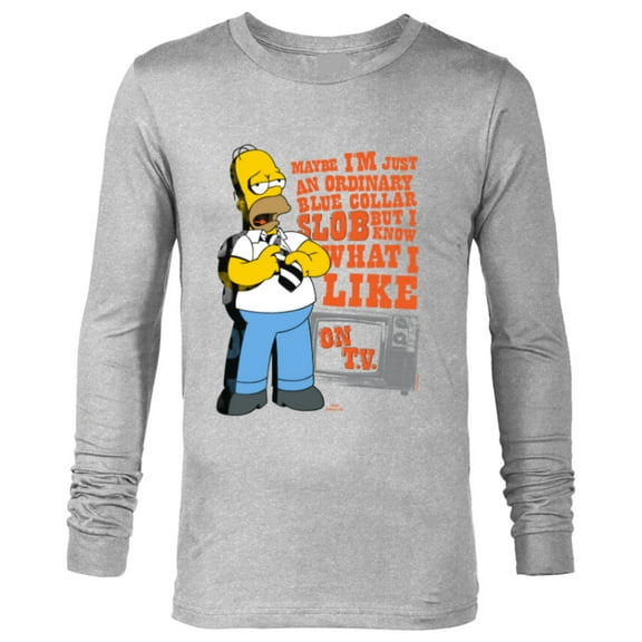 The Simpsons Homer Simpson Just an Ordinary Blue Collar Slob - Long Sleeve T-Shirt for Men - Customized-Athletic Heather