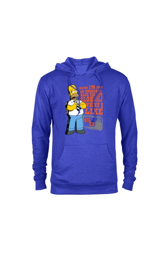 The Simpsons Homer Simpson Just an Ordinary Blue Collar Slob - Pullover Hoodie for Adults - Customized-Royal
